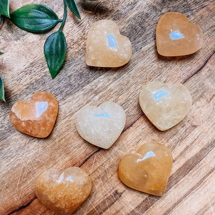 Golden Healer Quartz Hjärta