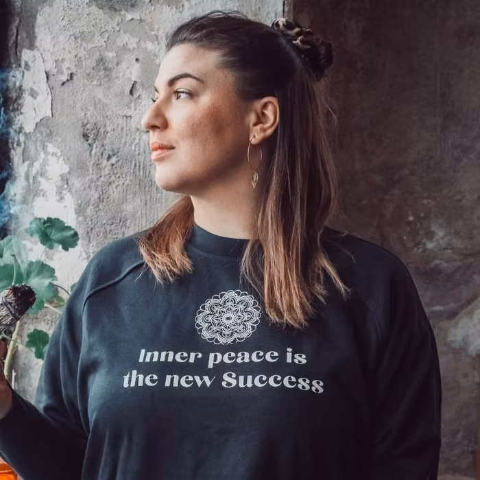Sweatshirt "Inner Peace"  Black - Soul Factory