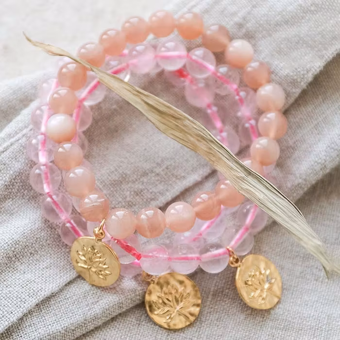 Stenarmband Lotus Rosenkvarts Medium - Blush & Promise
