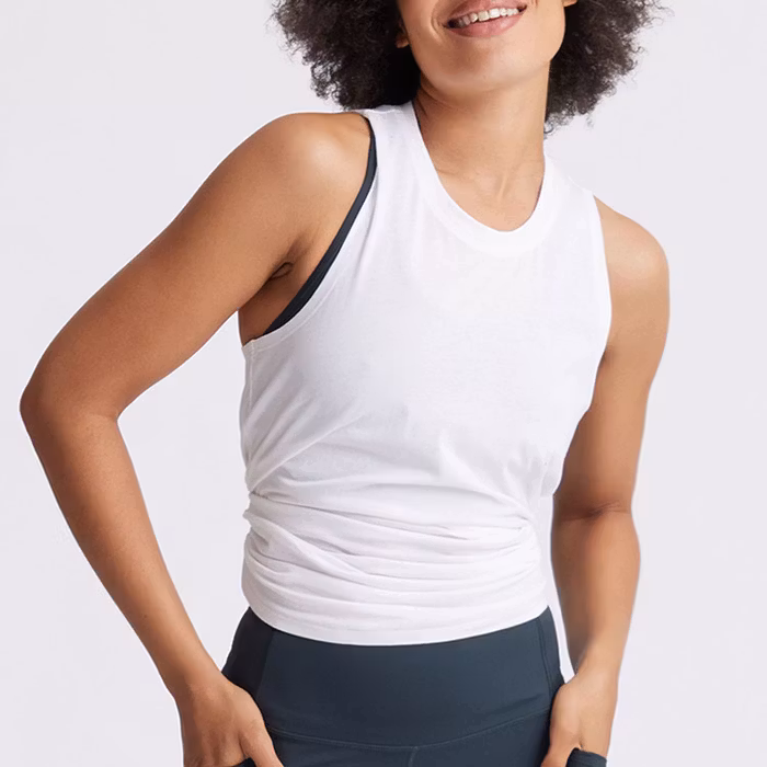 Yogatröja Open Back Tie Top White - Dharma Bums