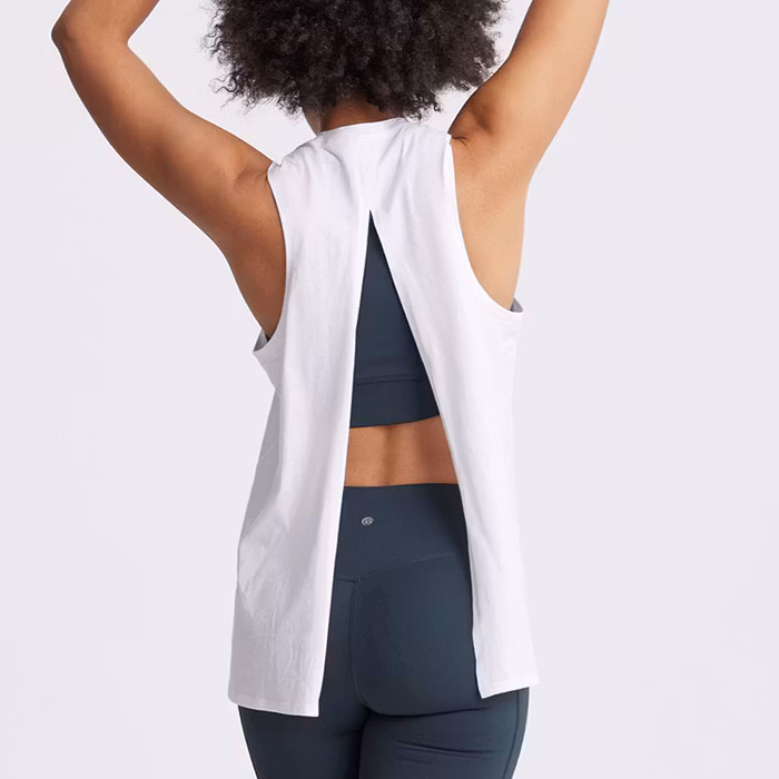 Yogatröja Open Back Tie Top White - Dharma Bums