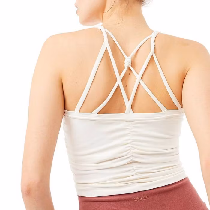 Yogalinne Cable Bra Silk - Mandala
