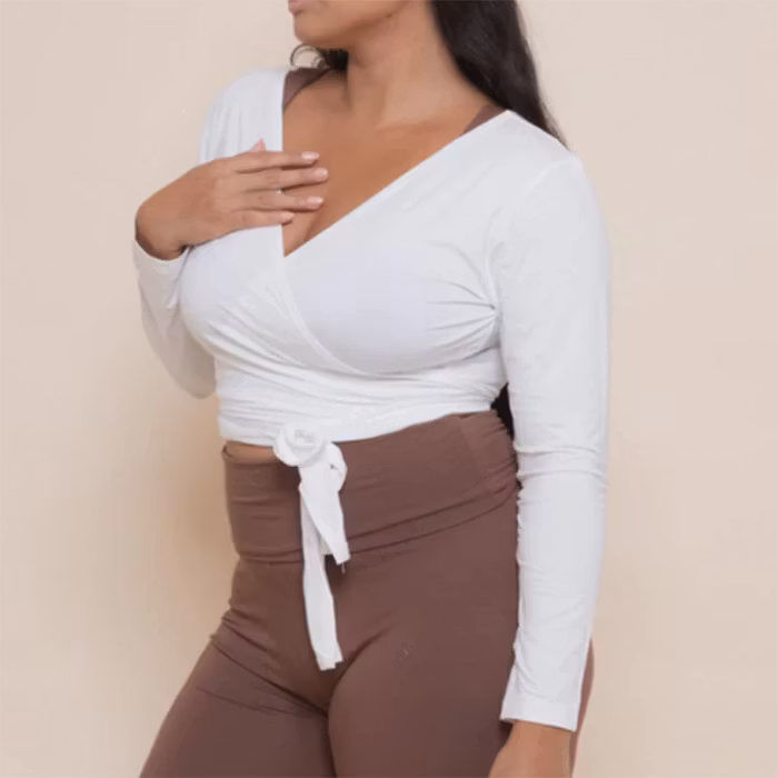 Yogatröja Agni Wrap Top Off White - Indigo Luna