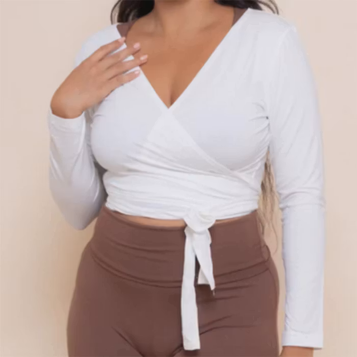 Yogatröja Agni Wrap Top Off White - Indigo Luna
