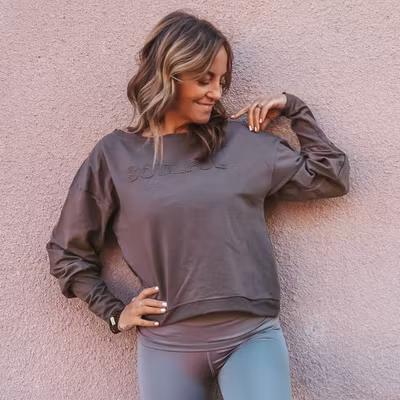 Tröja Sweater Puff "Soulful" Plum Truffle - Soul Factory Tröja Sweater Puff "Soulful" Plum Truffle - Soul Factory