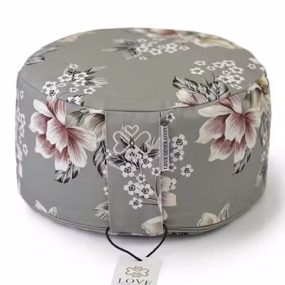 Meditationskudde Rund Vintage Flowers - Love Generation
