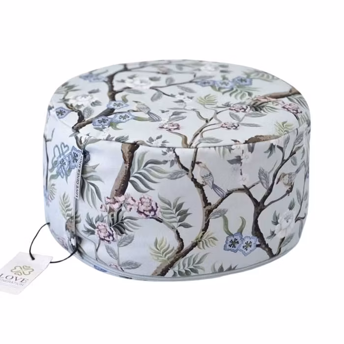 Meditationskudde Rund Blossom Birds - Love Generation