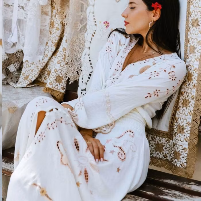 Klänning Angelina Dress Cream - Zaimara