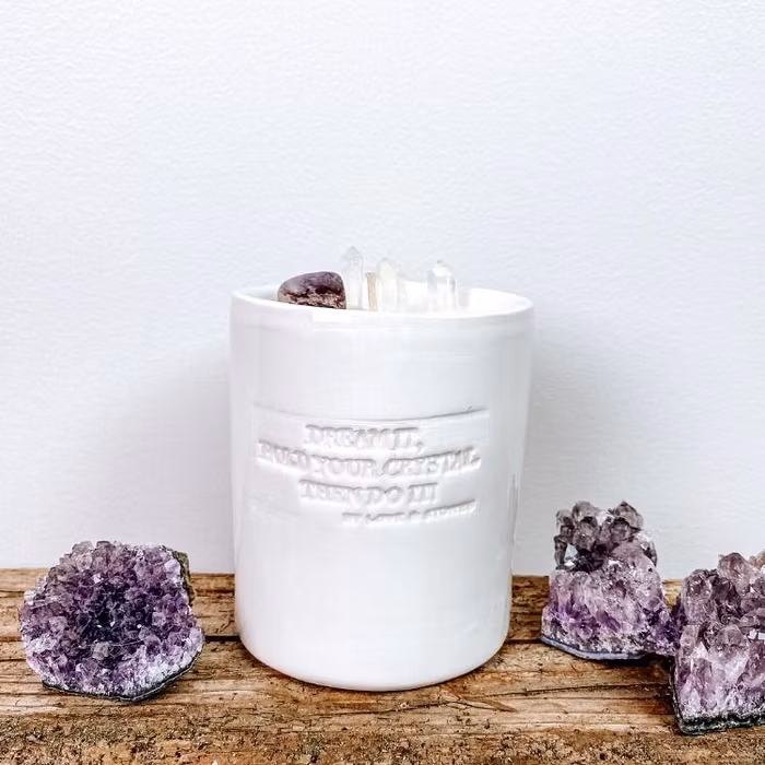 Kristalljus CALMING ametist/bergkristall white 350 ml - Love & Stones