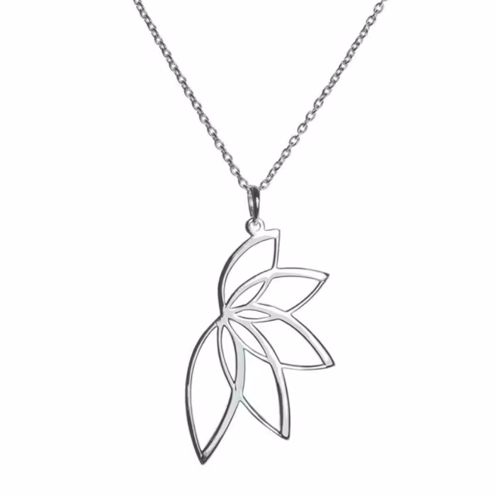 Halsband äkta silver Lotus L - Anna & Deia