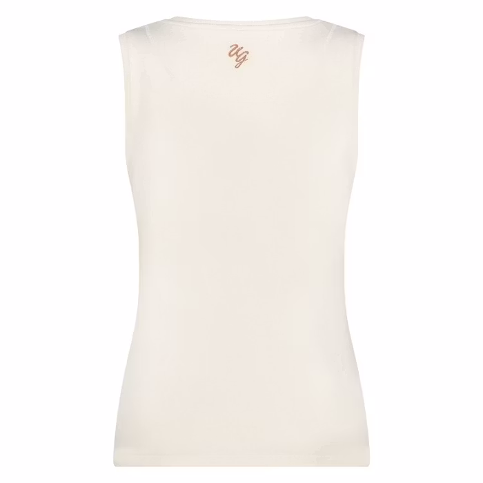 Yogalinne Karuna Loose Fit Tank Off White - Urban Goddess
