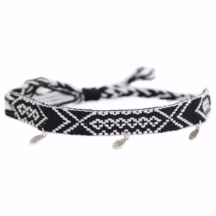 Fotlänk Cotton Aztec black - Love Ibiza