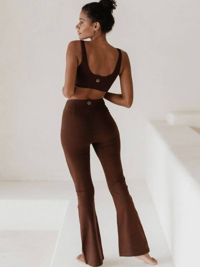 Yogaleggings Lola Bamboo Flares Chestnut - Studio K