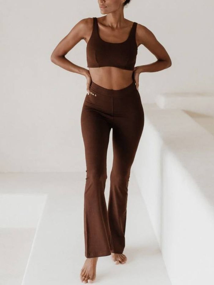 Yogaleggings Lola Bamboo Flares Chestnut - Studio K