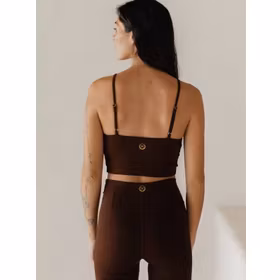 Yoga-BH Ester Bamboo Crop Top Chestnut - Studio K Yoga-BH Ester Bamboo Crop Top Chestnut - Studio K