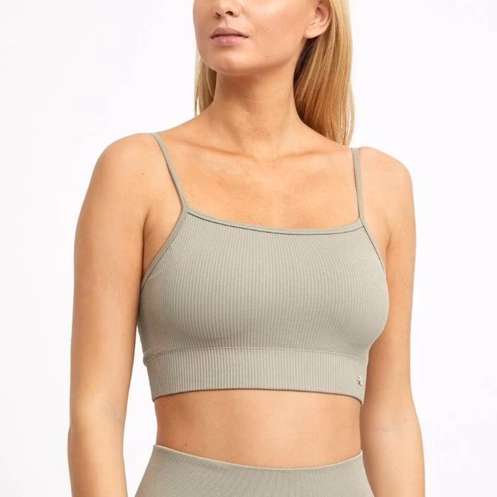 Sport-BH Yoga Seamless Ribbed Jill Soft Khaki - DOM