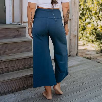 Byxor Wavy cropped Orion blue Byxor Wavy cropped Orion blue