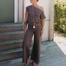 Jumpsuit Deluxe Plum Truffle - Soul Factory