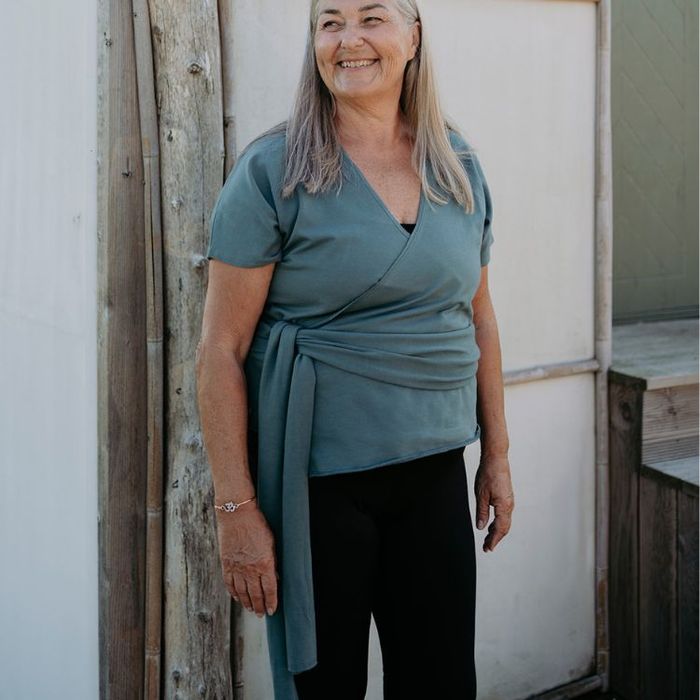 Tröja Wrap Top Balsam Green - Soul Factory