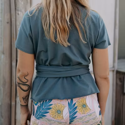 Tröja Wrap Top Balsam Green - Soul Factory Tröja Wrap Top Balsam Green - Soul Factory