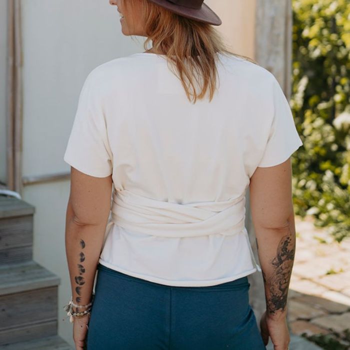 Tröja Wrap Top Ivory - Soul Factory