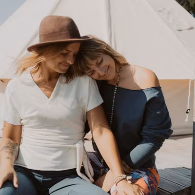 Tröja Wrap Top Ivory - Soul Factory