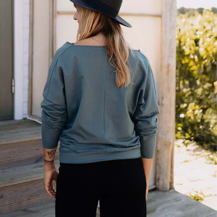 Tröja Boat Neck Sweater Balsam Green - Soul Factory