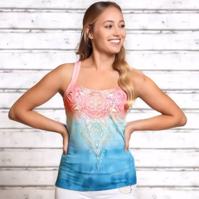 Yogalinne Mandala Indigo Peach - The Spirit of OM