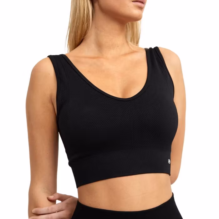 Sport-BH Yoga Seamless Ribbed Horizon Black - DOM