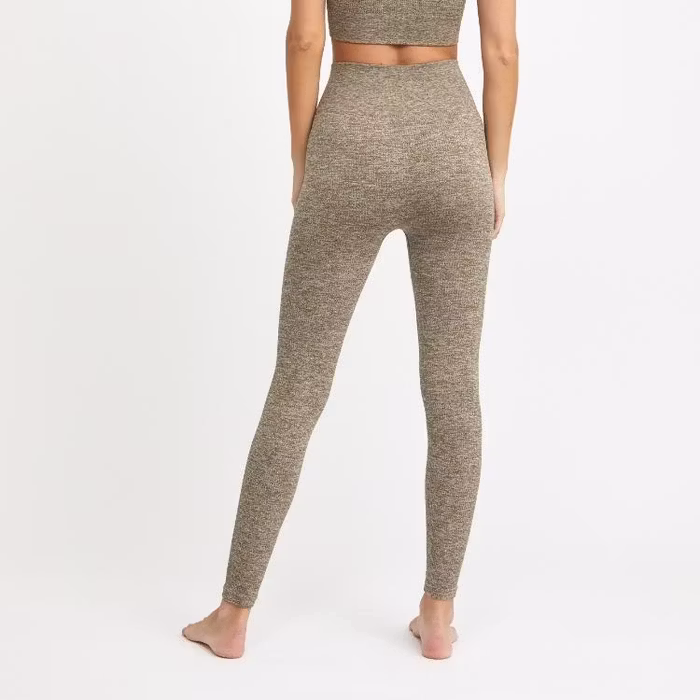 Yogaleggings Seamless Molly Olive Green Melange - DOM