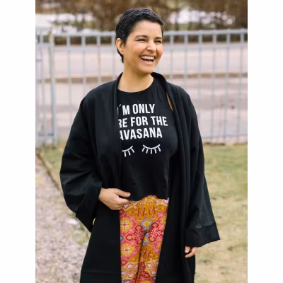 Linne Tank Top "I´m only here for the Savasana" Black - Soul Factory Linne Tank Top "I´m only here for the Savasana" Black - Soul Factory