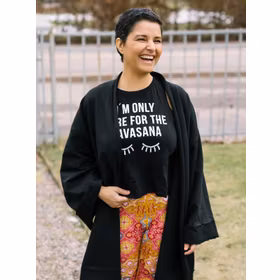 Linne Tank Top "I´m only here for the Savasana" Black - Soul Factory Linne Tank Top "I´m only here for the Savasana" Black - Soul Factory