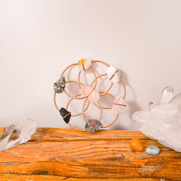 Kristall Healing grid Small Flower of Life Rosé - Ariana Ost