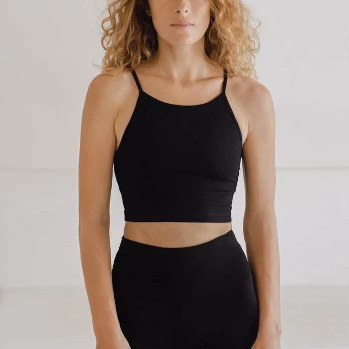 Yoga-BH Ester Bamboo Crop Top Black - Studio K