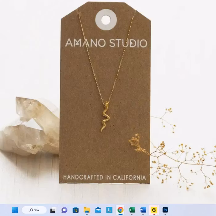 Halsband Tiny gold snake - Amano Studio