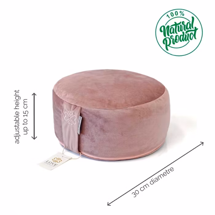 Meditationskudde Sammet Pale Pink - Love Generation