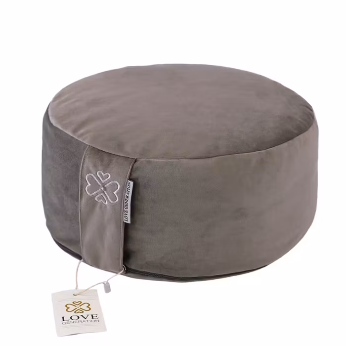 Meditationskudde Sammet Terrific Taupe - Love Generation
