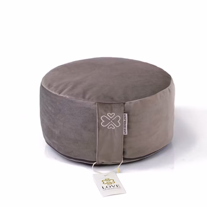 Meditationskudde Sammet Terrific Taupe - Love Generation