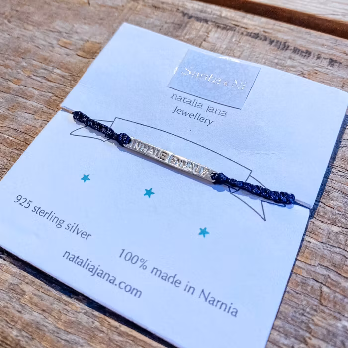 Armband Inhale Exhale Black - Santa Ni