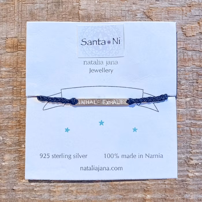 Armband Inhale Exhale Black - Santa Ni