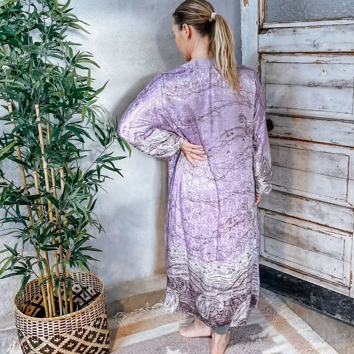 Kimono VÄNDBAR återvunnet silke Nr 5