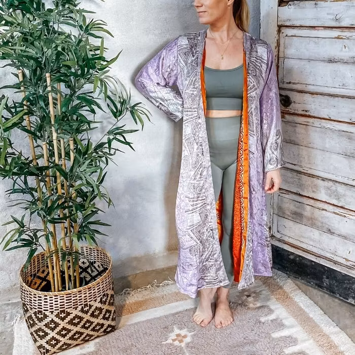 Kimono VÄNDBAR återvunnet silke Nr 5