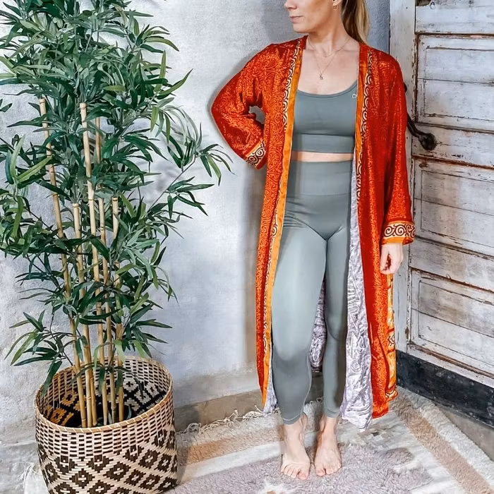 Kimono VÄNDBAR återvunnet silke Nr 5