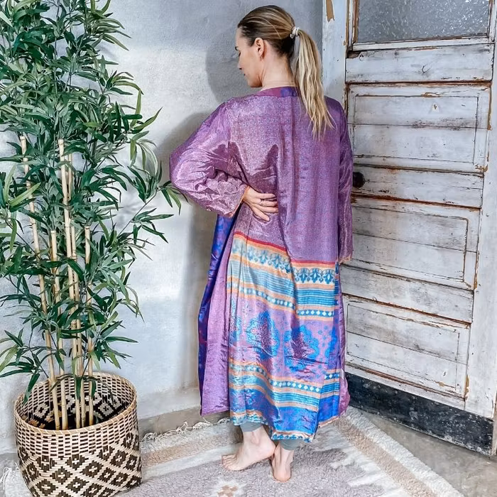 Kimono VÄNDBAR återvunnet silke Nr 11