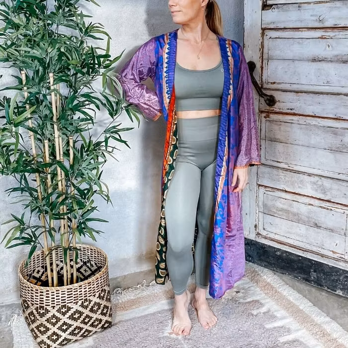Kimono VÄNDBAR återvunnet silke Nr 11