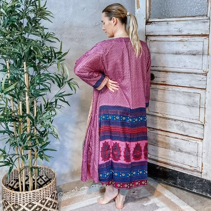 Kimono VÄNDBAR återvunnet silke Nr 19