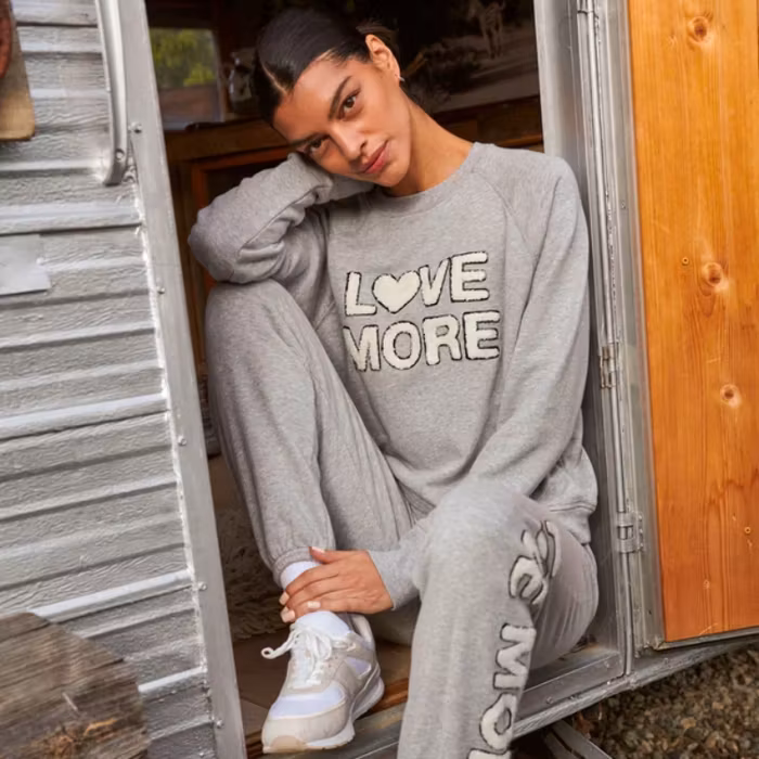 Tröja Love More Heather Grey - Spiritual Gangster