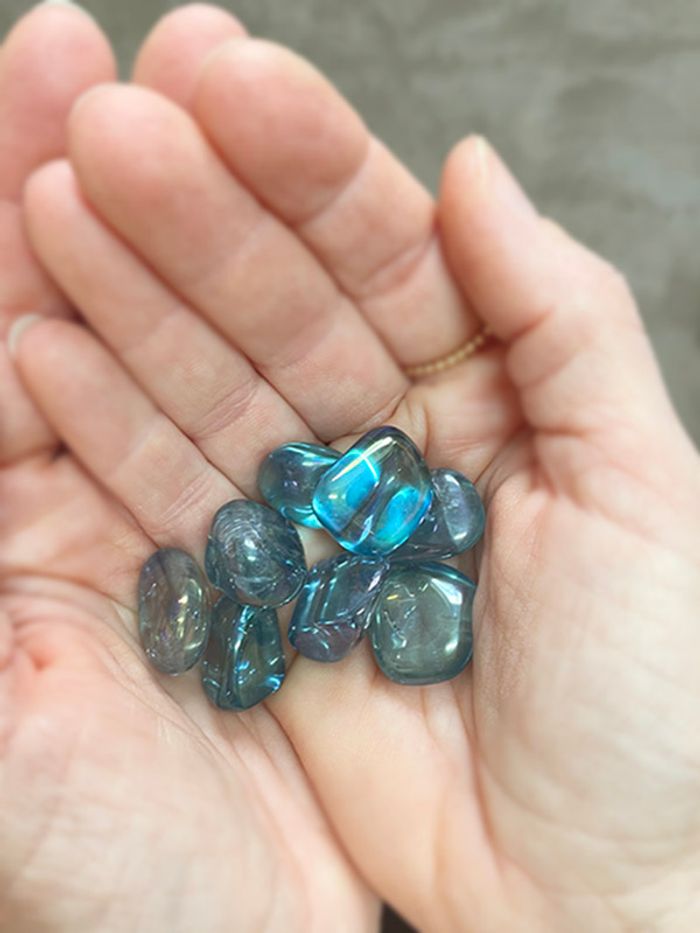 Aqua Aura kristall Tumlad