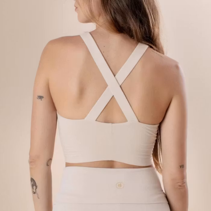 Yogatopp Agni Cross Top Pearl - Indigo Luna