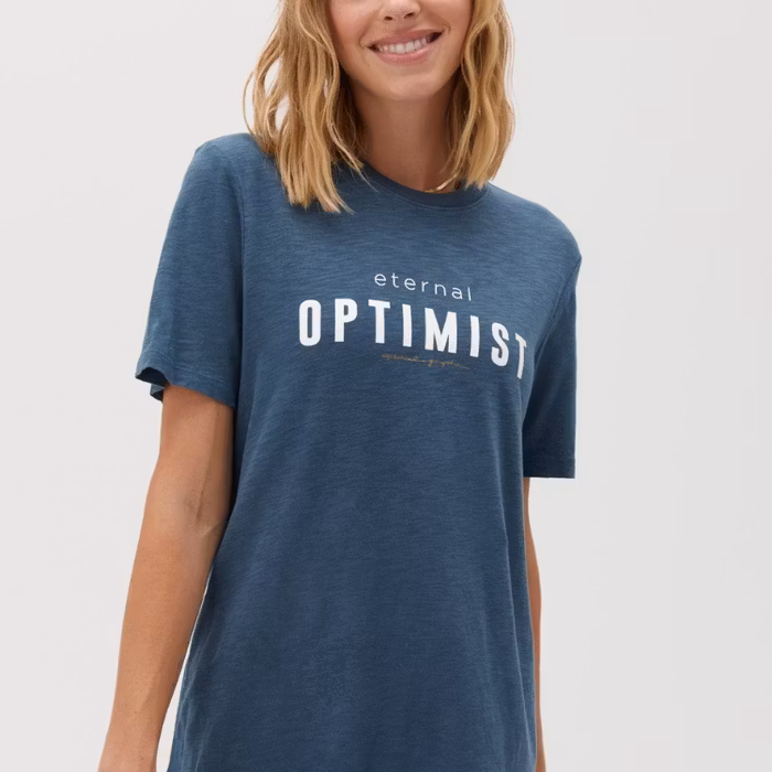 Tröja Eternal Optimist Deep Sea Blue - Spiritual Gangster